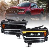 VLAND Full LED Headlights For 2019-2024 Dodge RAM 1500